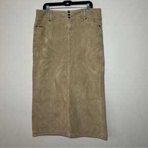 Levi's Vintage Corduroy Skirt Beige Tan Women’s Misses Size 16